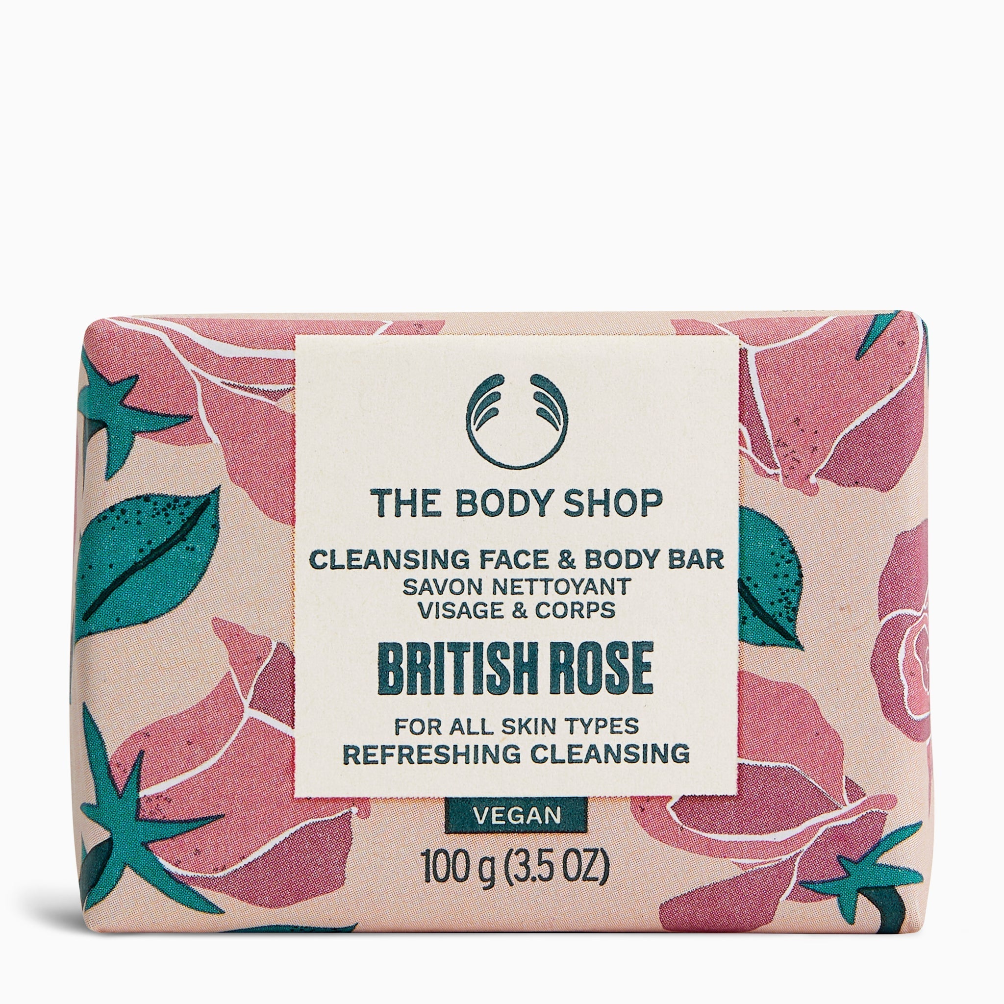 The Body Shop British Rose Cleansing Face & Body Bar